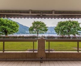 Three-room apartment with a view of Lake Lugano in Bissone (Swiss) | Property: 102 (CH)